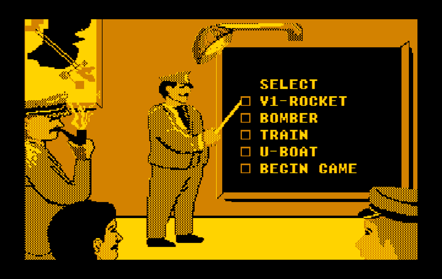 Ace of Aces IBM PC/Compatibles Screenshot: Select a mission.
