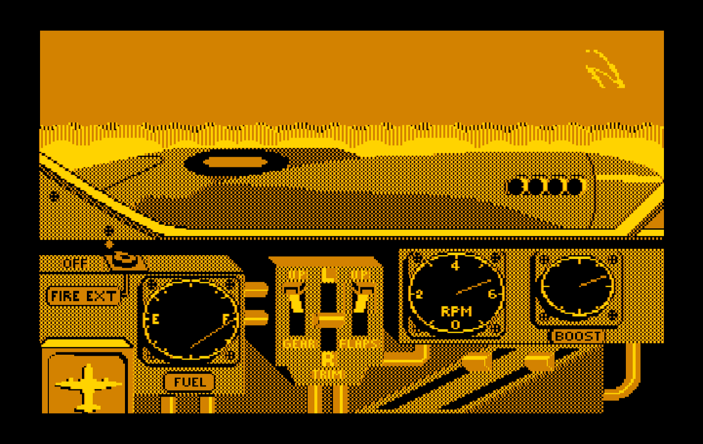 Ace of Aces IBM PC/Compatibles Screenshot: Side view.