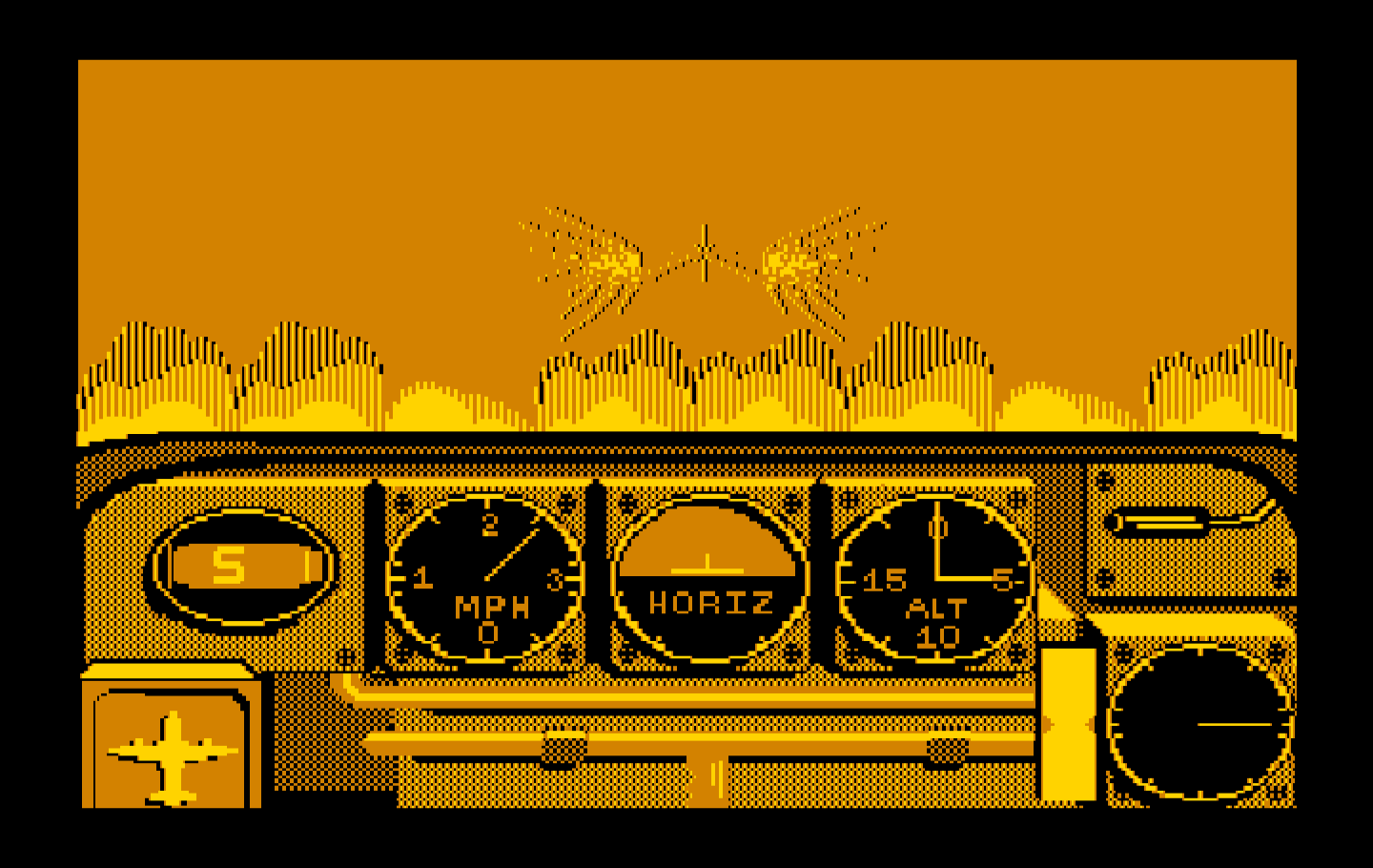 Ace of Aces IBM PC/Compatibles Screenshot: Enemy destroyed!