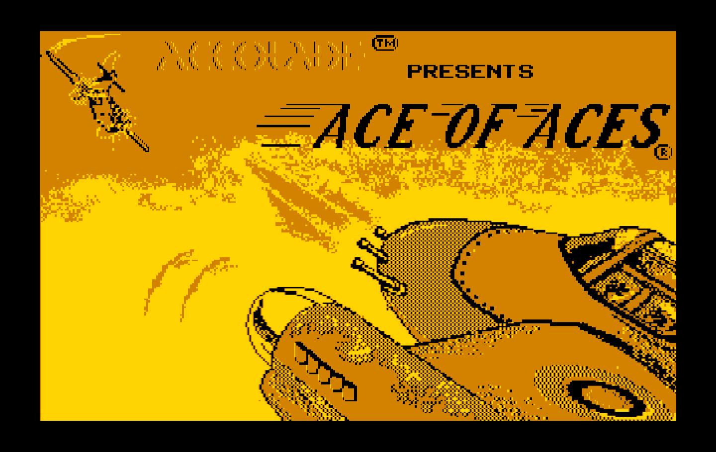 Ace of Aces IBM PC/Compatibles Screenshot: Title screen.