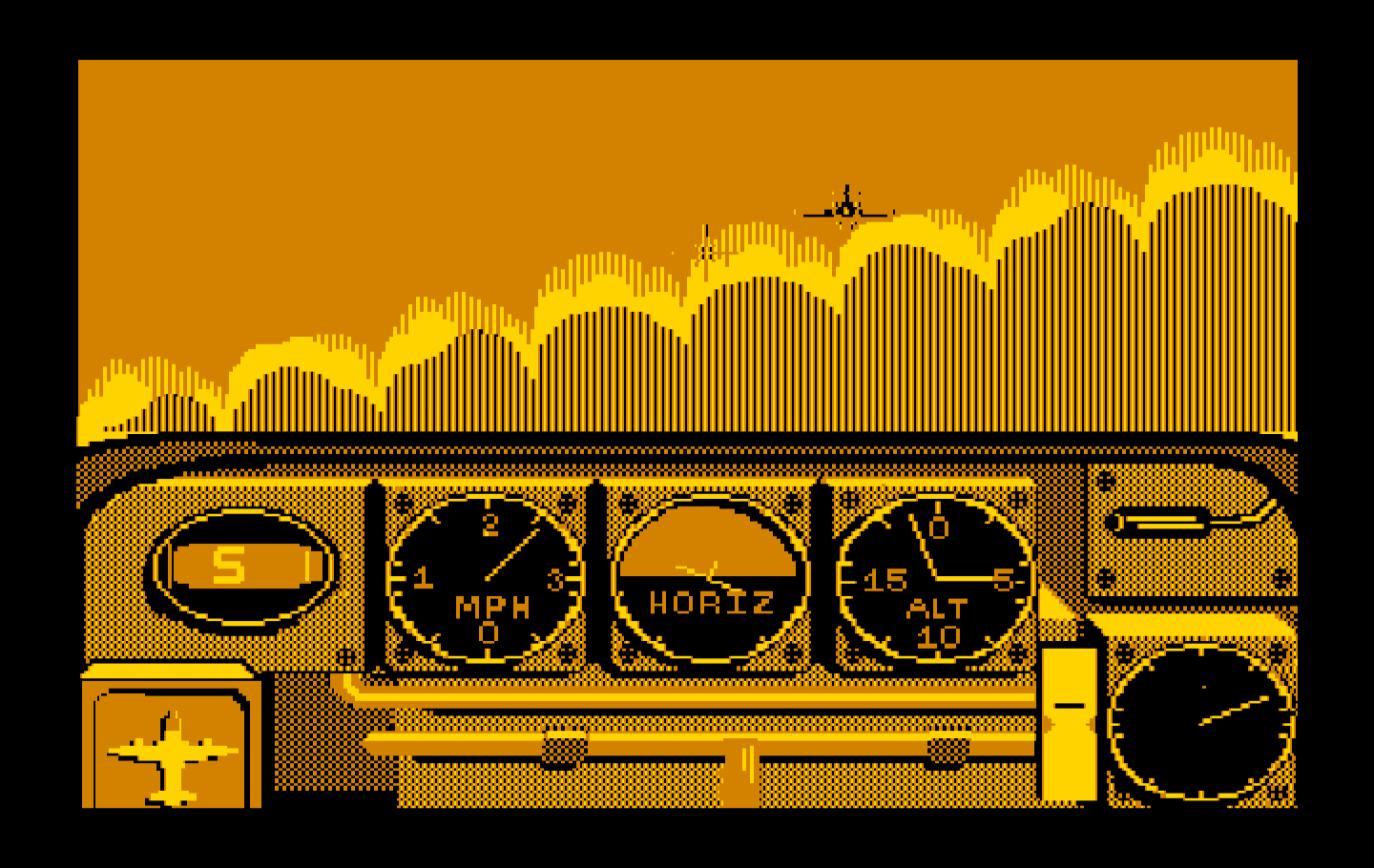 Ace of Aces IBM PC/Compatibles Screenshot: Enemy sighted!