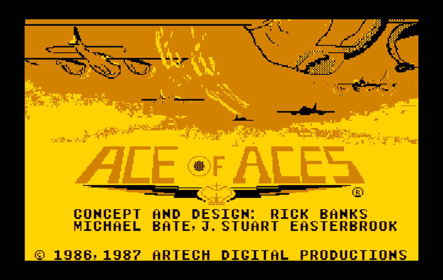 Ace of Aces IBM PC/Compatibles Screenshot: Title screen 2.