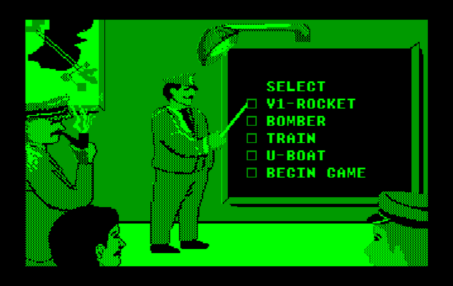 Ace of Aces IBM PC/Compatibles Screenshot: Select a mission.