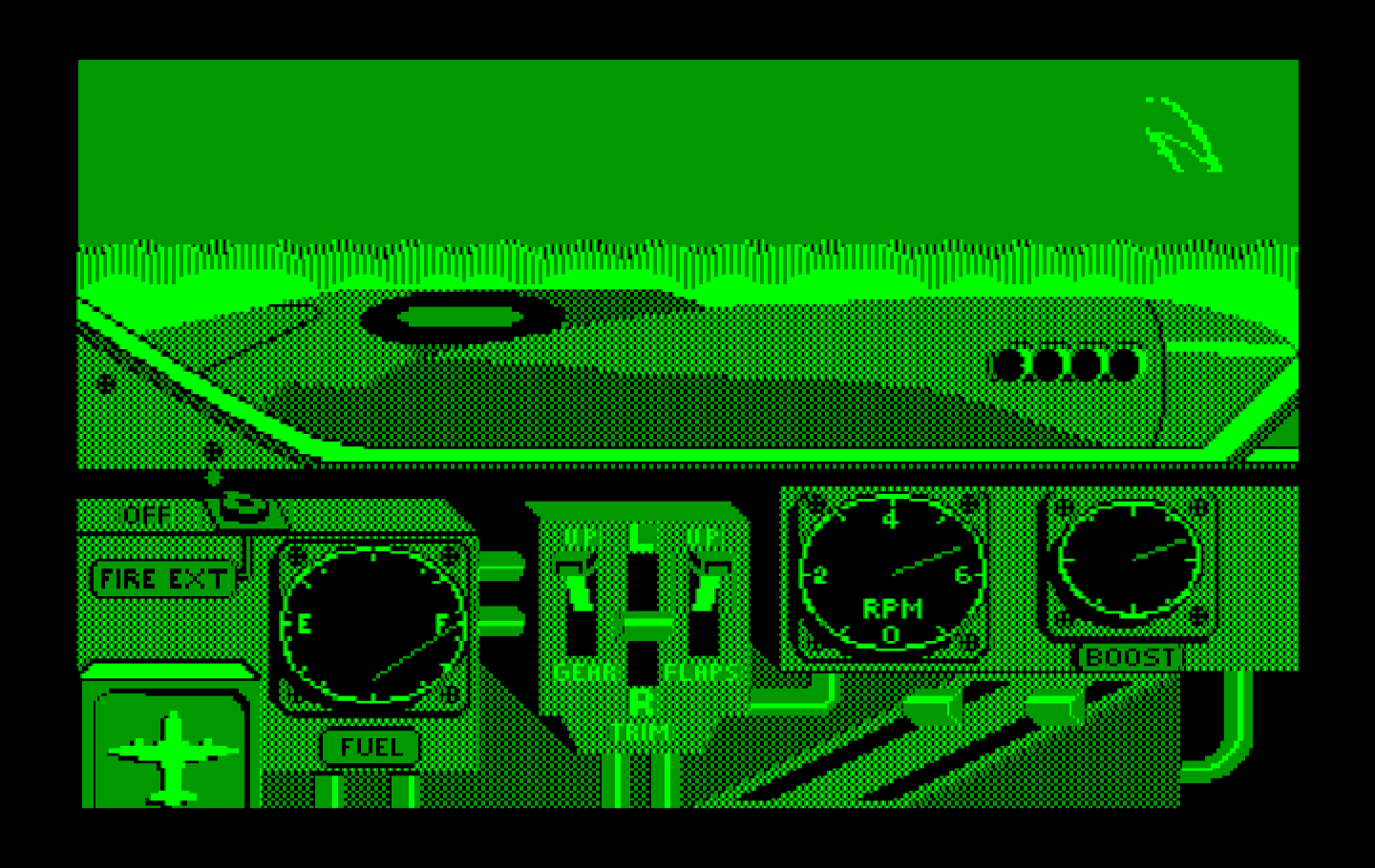 Ace of Aces IBM PC/Compatibles Screenshot: Side view.