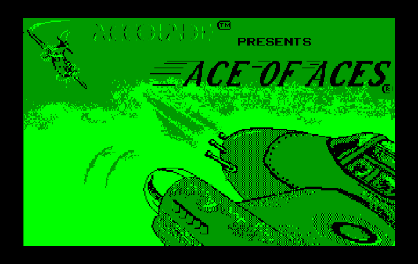 Ace of Aces IBM PC/Compatibles Screenshot: Title screen.