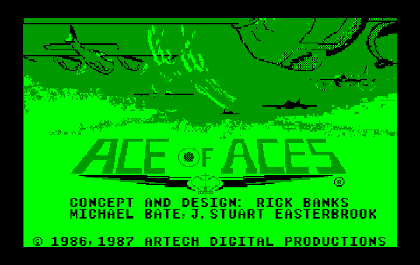 Ace of Aces IBM PC/Compatibles Screenshot: Title screen 2.