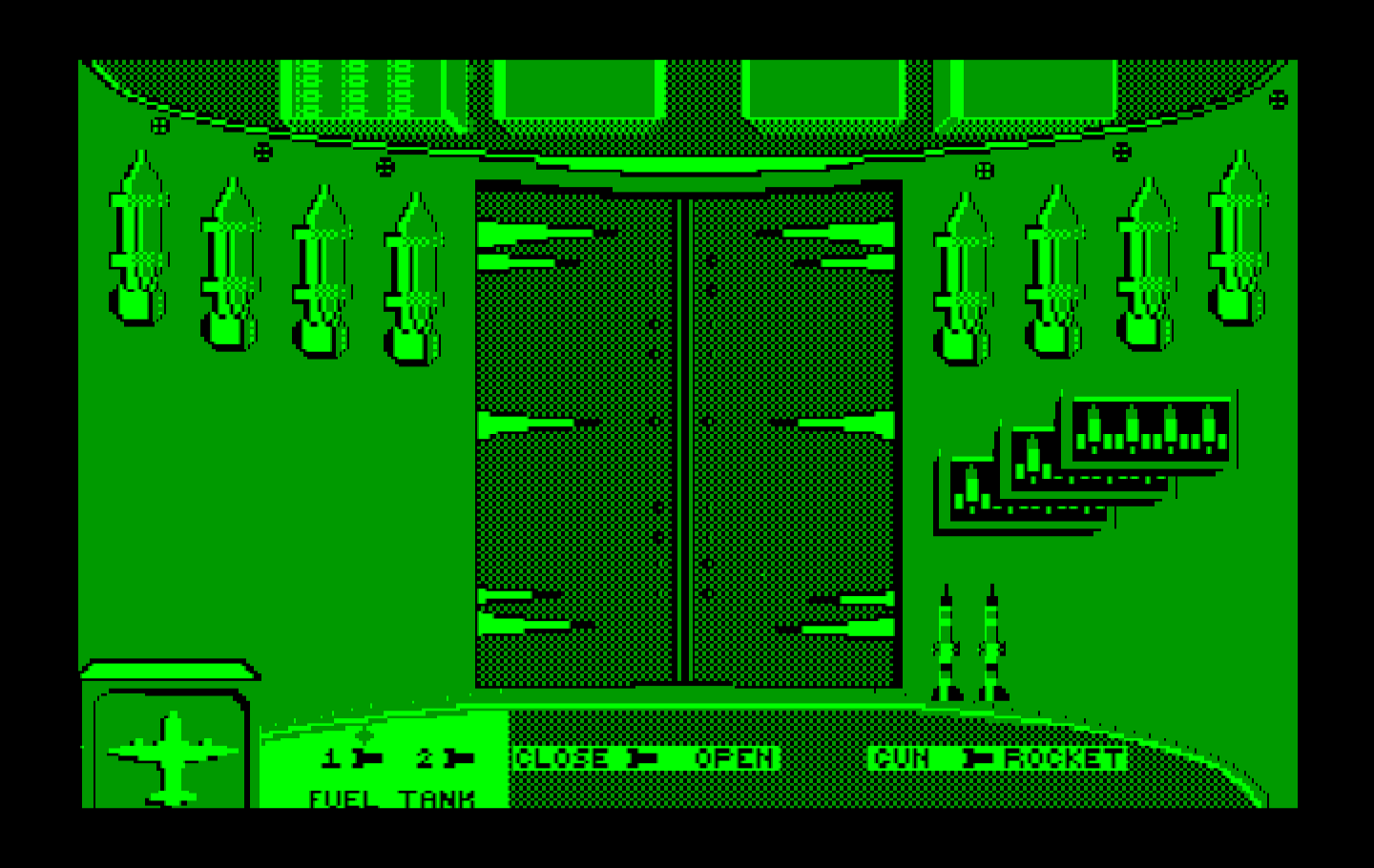 Ace of Aces IBM PC/Compatibles Screenshot: Bomber view.