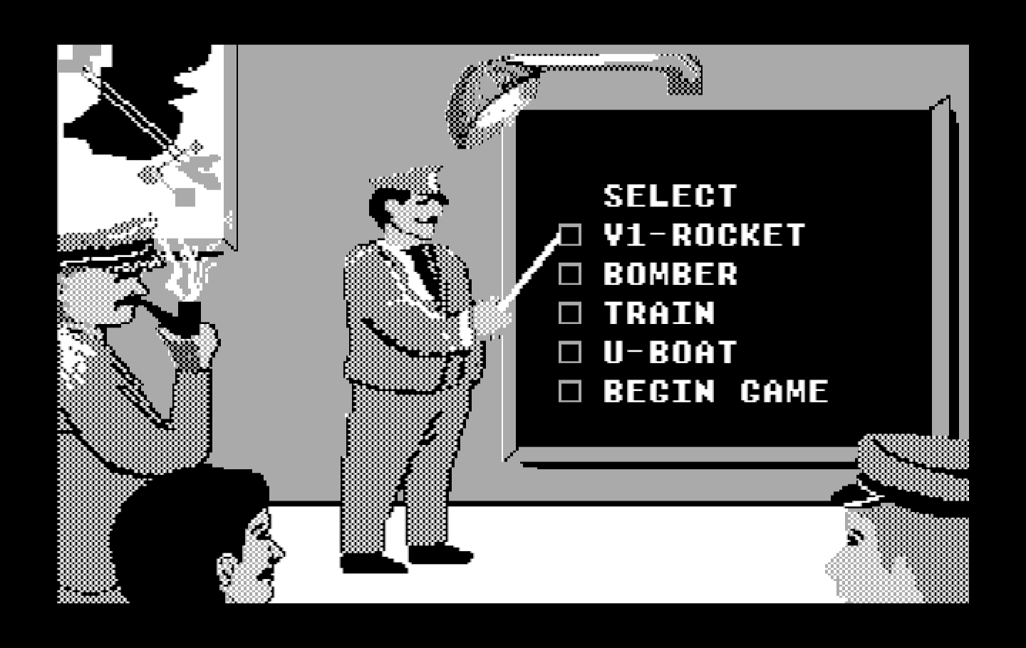 Ace of Aces IBM PC/Compatibles Screenshot: Select a mission.