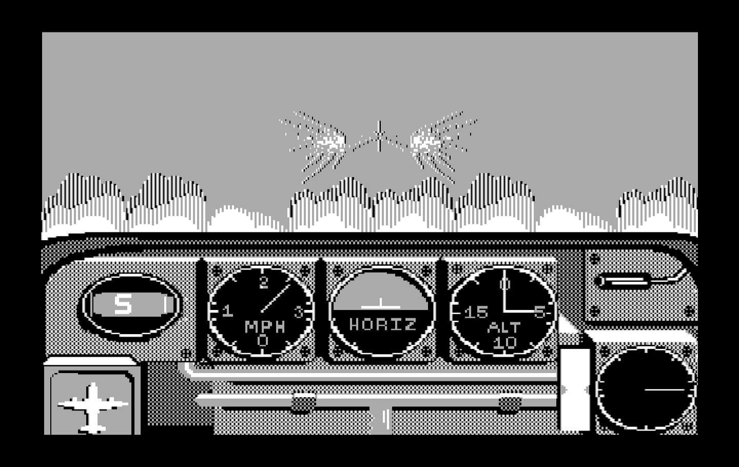 Ace of Aces IBM PC/Compatibles Screenshot: Enemy destroyed!