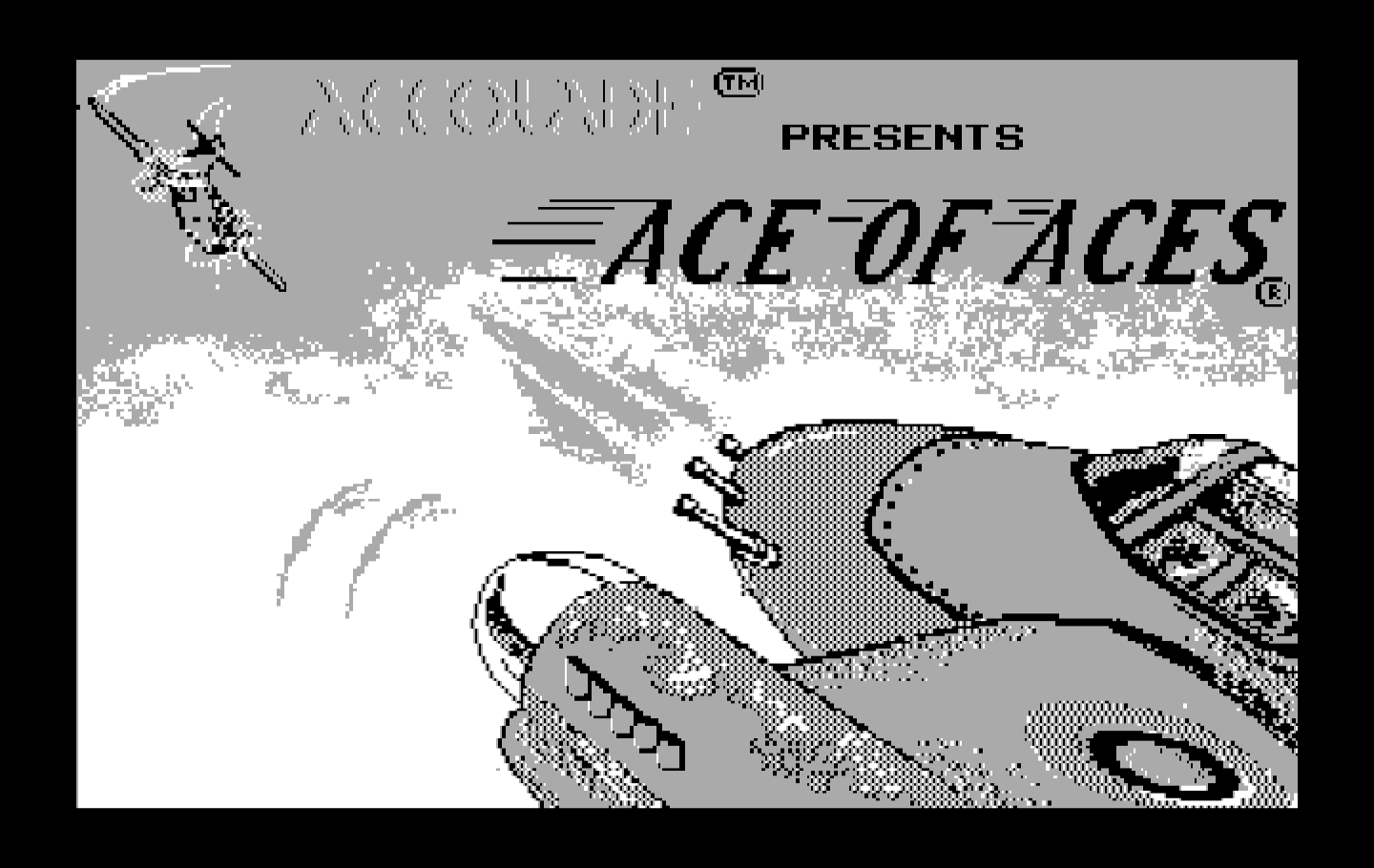 Ace of Aces IBM PC/Compatibles Screenshot: Title screen.