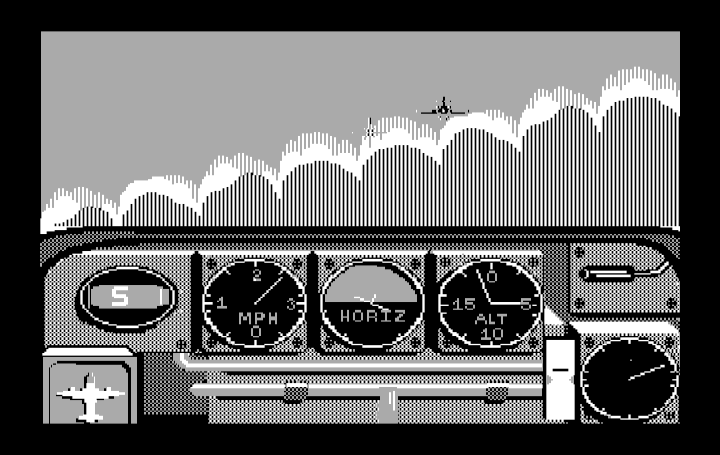 Ace of Aces IBM PC/Compatibles Screenshot: Enemy sighted!