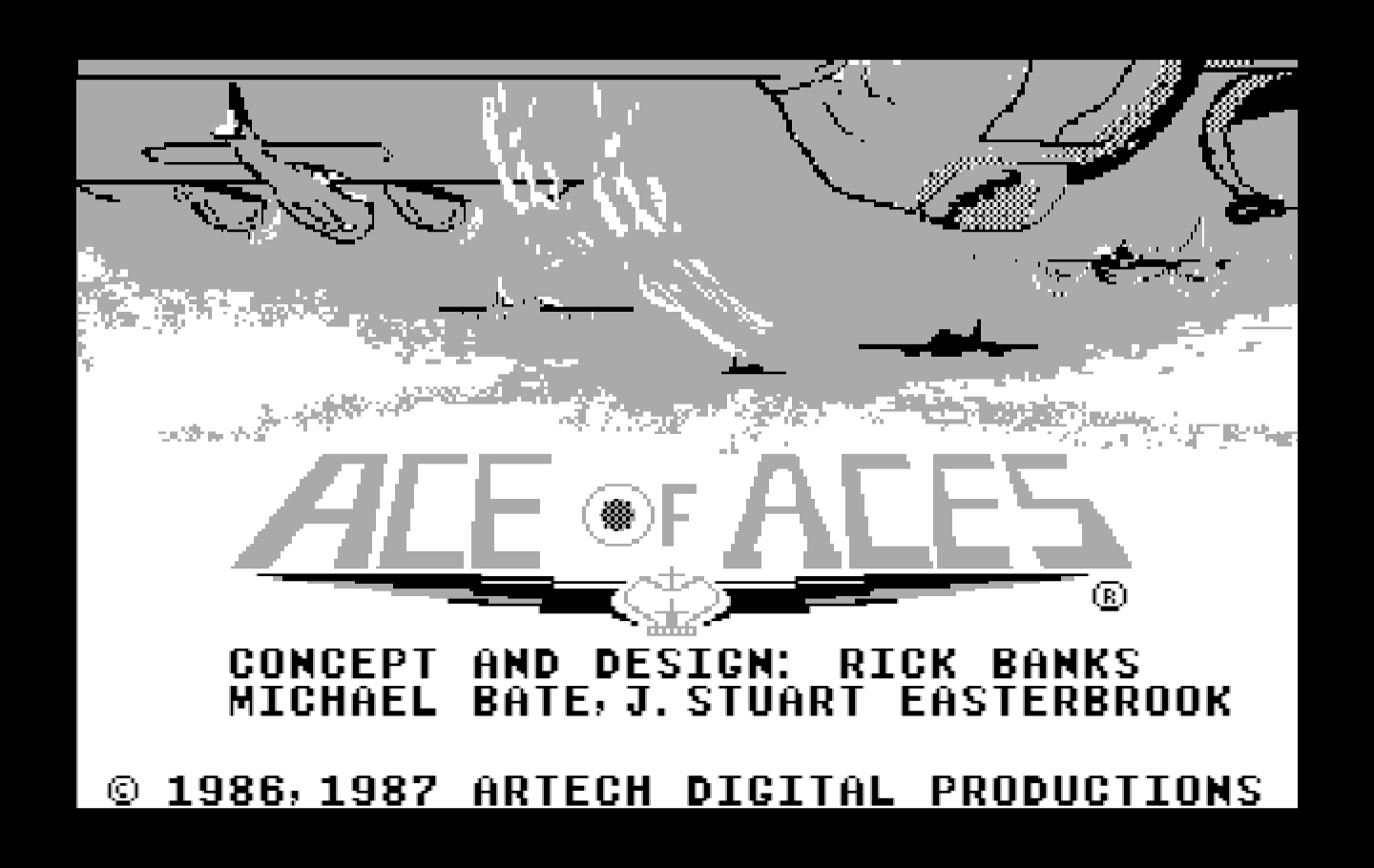 Ace of Aces IBM PC/Compatibles Screenshot: Title screen 2.