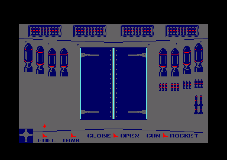 Ace of Aces Amstrad CPC Screenshot: Bomber view.