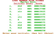 Lode Runner for IBM PC/Compatibles - High scores.