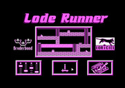 Lode Runner for Amstrad CPC - The main menu.