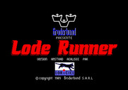 Lode Runner for Amstrad CPC - Title screen.