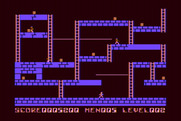 Lode Runner for Atari 8-bit - Level 2 start.