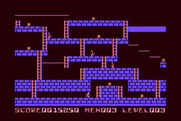 Lode Runner for Atari 8-bit - Level 3 start.