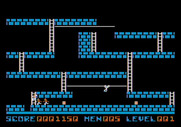Lode Runner for Apple II - Climbing along a rope...
