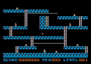 Lode Runner for Apple II - Game start.