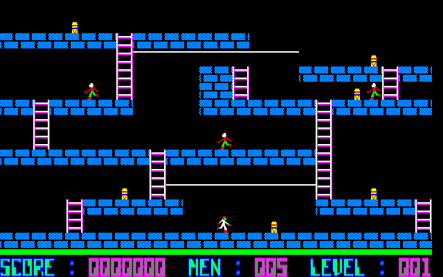 Lode Runner Sharp X1 Screenshot: Game start.