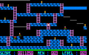 Lode Runner for Sharp X1 - Climbing ladders on level 3.