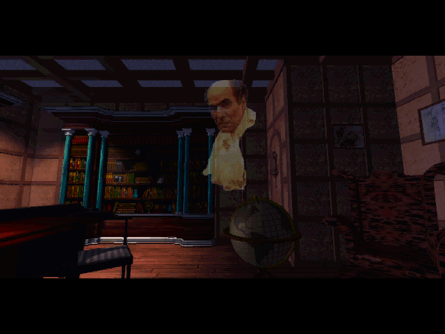7th Guest, The IBM PC/Compatibles Screenshot: A vision of old man Stauf...