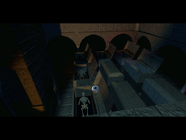 7th Guest, The IBM PC/Compatibles Screenshot: At the end of the maze is a crypt puzzle...