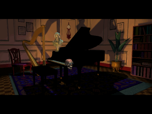 7th Guest, The IBM PC/Compatibles Screenshot: Looks like a piano puzzle!