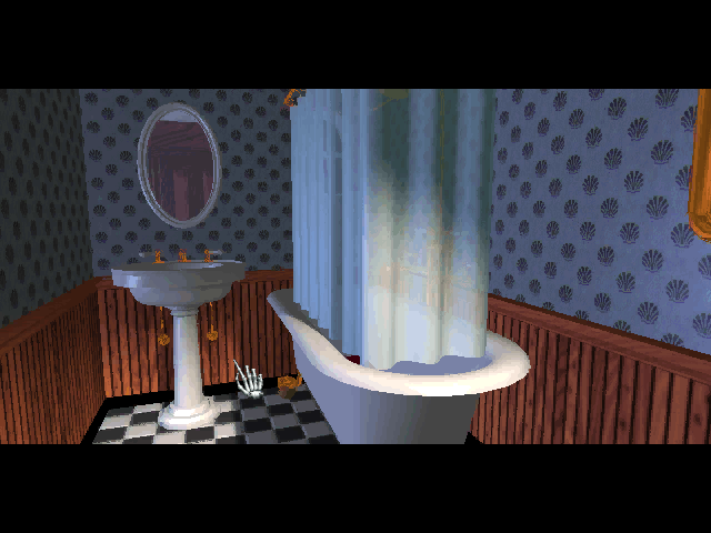 7th Guest, The IBM PC/Compatibles Screenshot: In the bathroom.