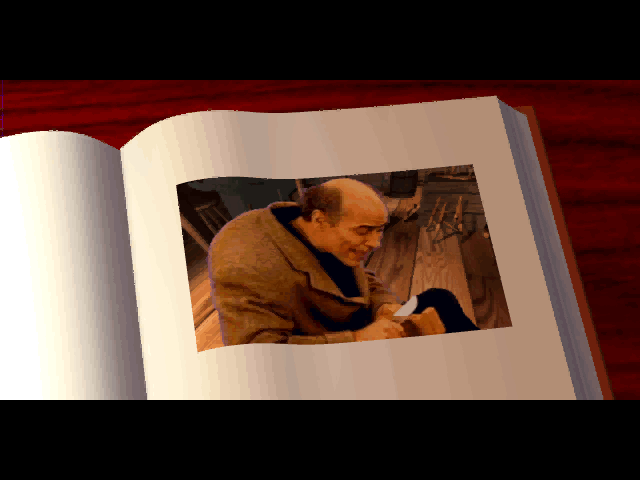 7th Guest, The IBM PC/Compatibles Screenshot: Stauf carves the doll, just as he saw it...