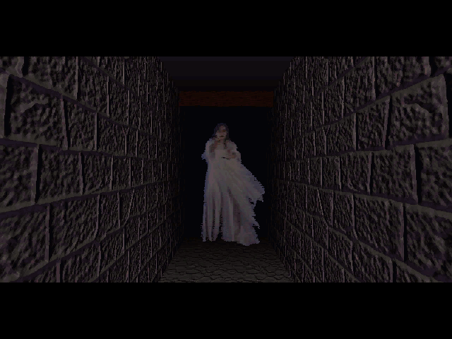 7th Guest, The IBM PC/Compatibles Screenshot: A ghost beckons you forward...