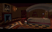 7th Guest, The for IBM PC/Compatibles - In a bedroom; the brain icon indicates a puzzle!