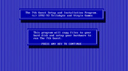 7th Guest, The for IBM PC/Compatibles - Setup start screen.