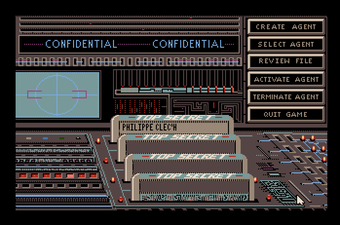 Third Courier, The Apple IIgs Screenshot: Select an agent, or create a new file...