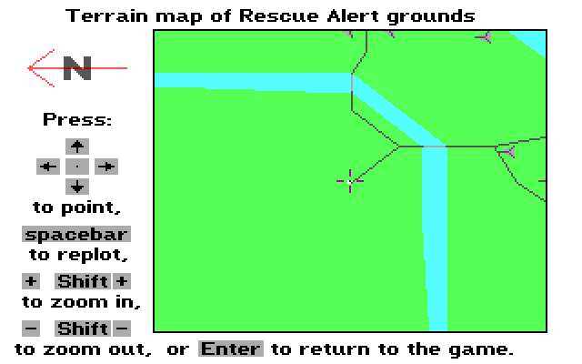 Thunderchopper IBM PC/Compatibles Screenshot: Use the map to help navigate.