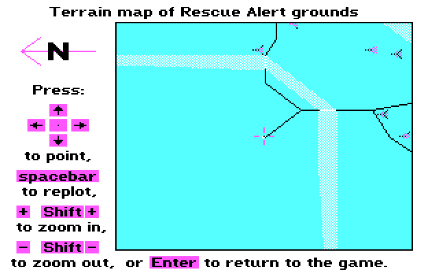Thunderchopper IBM PC/Compatibles Screenshot: Use the map to help navigate.