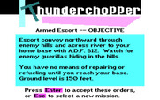 Thunderchopper for IBM PC/Compatibles - Mission objective.