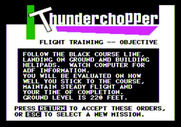 Thunderchopper for Apple II - Training mission objective.