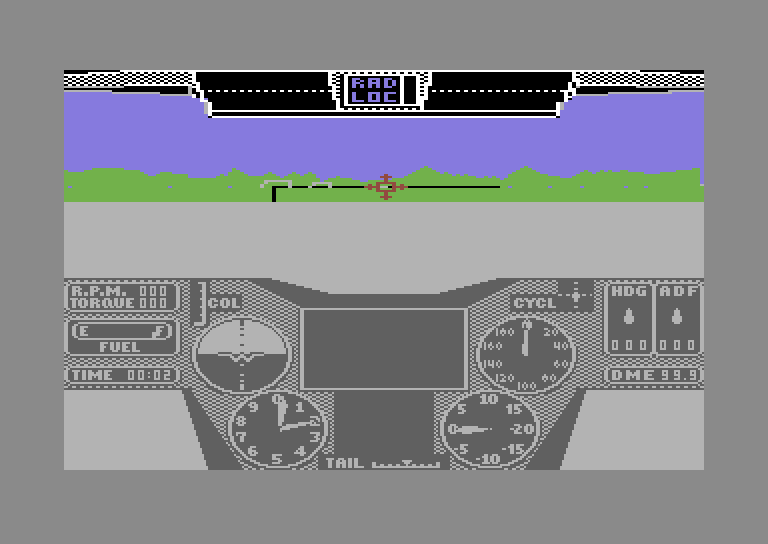 Thunderchopper Commodore 64 Screenshot: Training mission start.