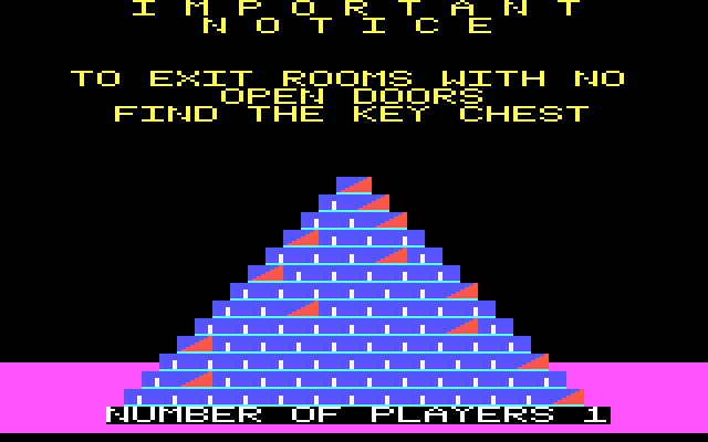 Lost Tomb IBM PC/Compatibles Screenshot: An important notice!