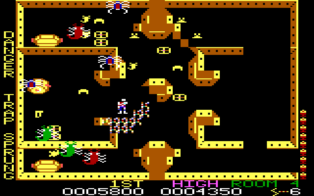 Lost Tomb IBM PC/Compatibles Screenshot: Destroying the room as I collect items...