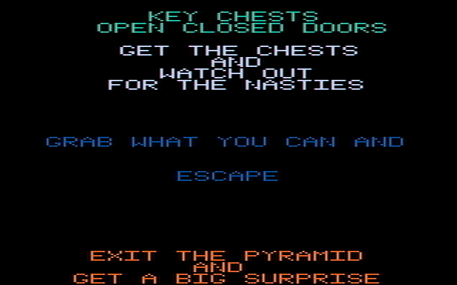 Lost Tomb IBM PC/Compatibles Screenshot: Entering the first level; grab what you can, and escape!