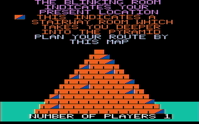 Lost Tomb IBM PC/Compatibles Screenshot: This is the pyrmaid map...plan your route carefully!