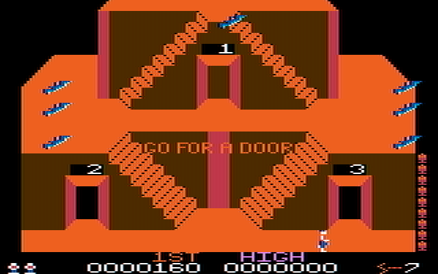 Lost Tomb IBM PC/Compatibles Screenshot: First room completed, now go for a door to select the next room.