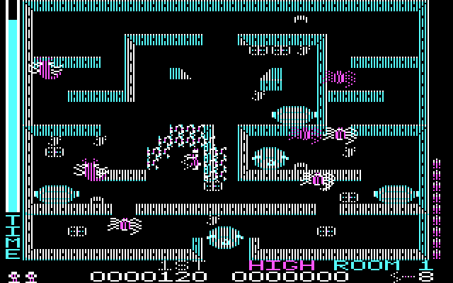 Lost Tomb IBM PC/Compatibles Screenshot: Use the whip to destroy walls, creatures, and more!