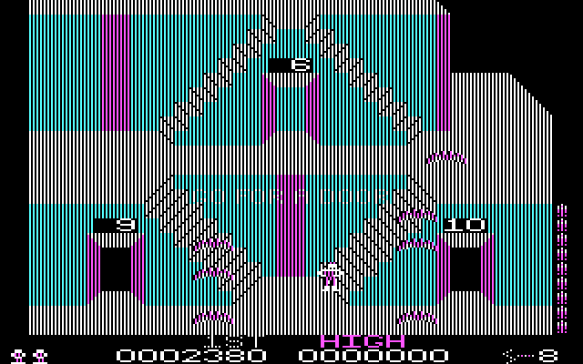Lost Tomb IBM PC/Compatibles Screenshot: Don't get caught by bats when selecting the next room.