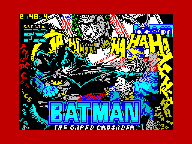 Batman: The Caped Crusader ZX Spectrum Screenshot: Loading screen.