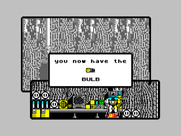 Batman: The Caped Crusader for ZX Spectrum - Found a light bulb, useful for dark parts of the bat cave?