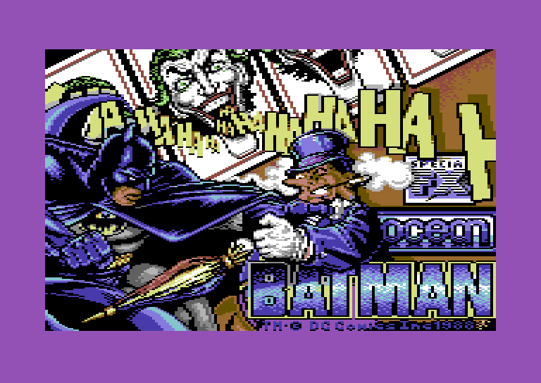 Batman: The Caped Crusader Commodore 64 Screenshot: Loading screen.